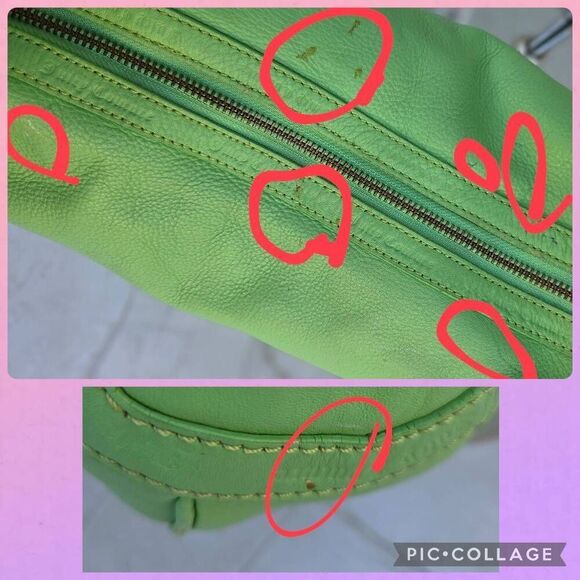 Juicy Couture Y2K Green Leather Hobo Vintage Shoulder Bag - Picture 9 of 10